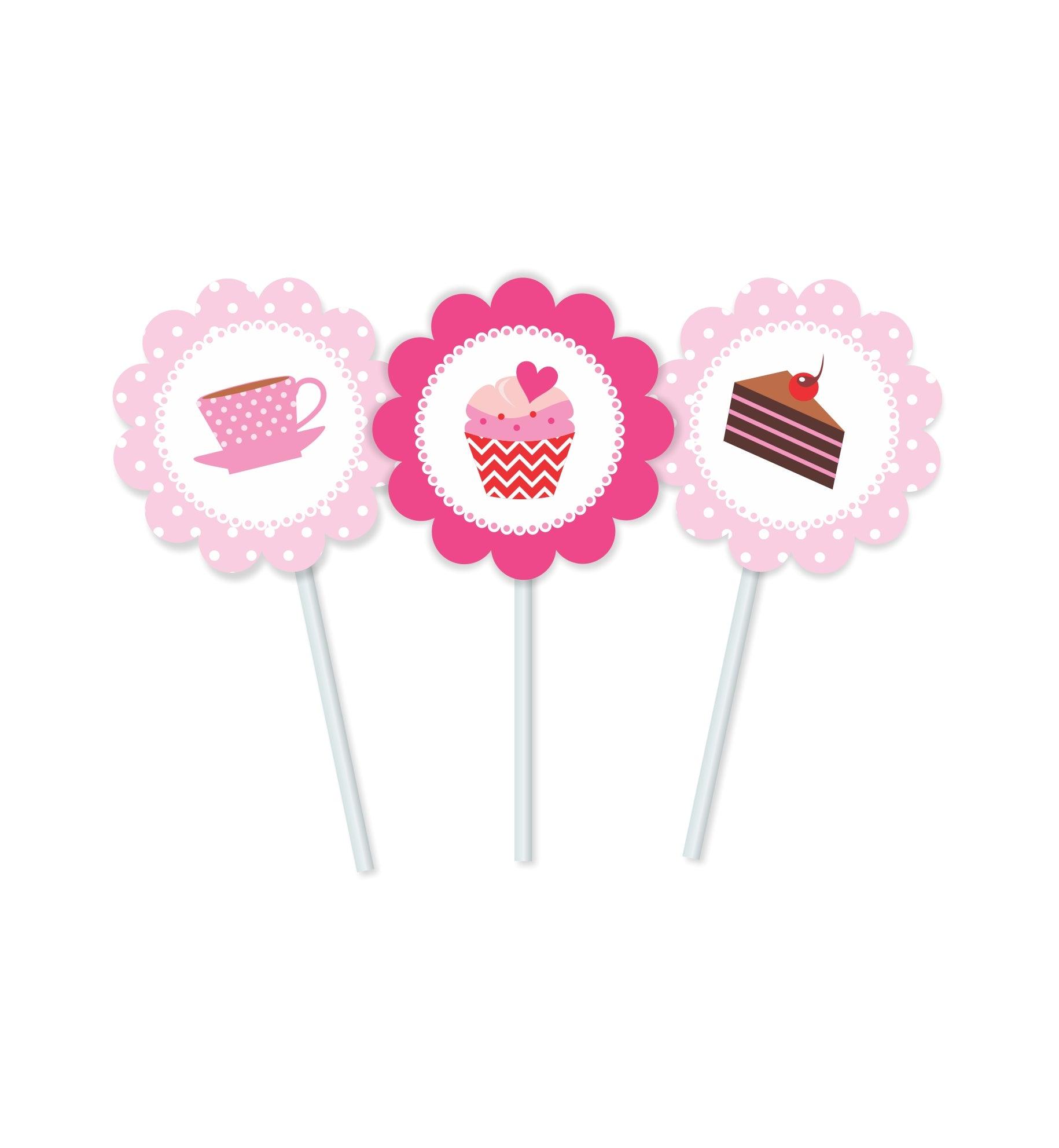 Cupcake Theme Cupcake / Food Toppers THEME PARTIES Pretty UR Party
