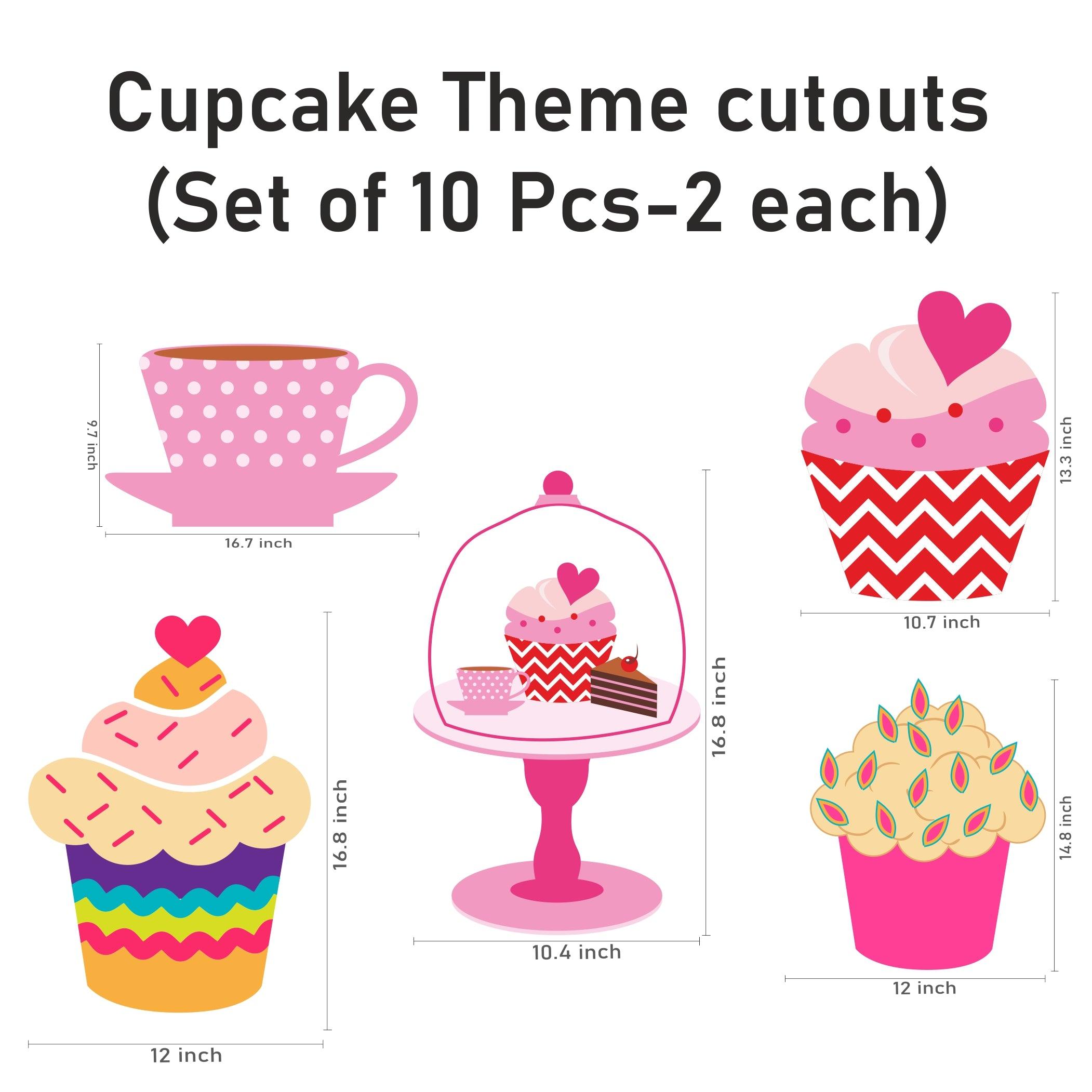 Cupcake Theme Cutouts THEME PARTIES Pretty UR Party