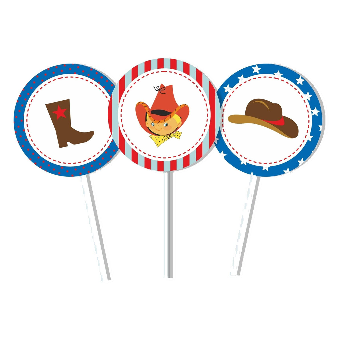 Little Cowboy Theme Cupcake / Food Toppers — image 2