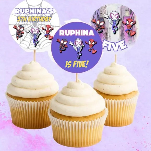 Spidey and his Friends Theme Cupcake Toppers Spidey and his Friends Theme Cupcake Toppers