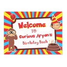 Curious George Theme Entrance Banner / Door Sign THEME PARTIES Pretty UR Party