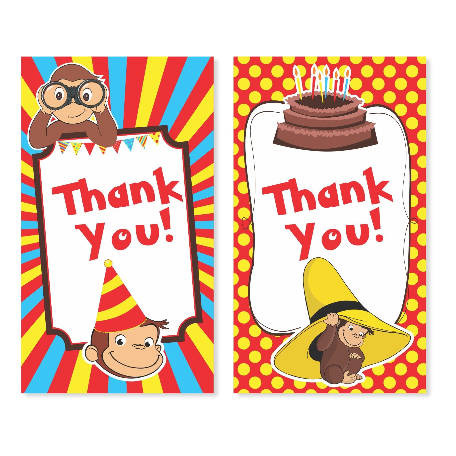 Curious George Theme Thank you Tags THEME PARTIES Pretty UR Party