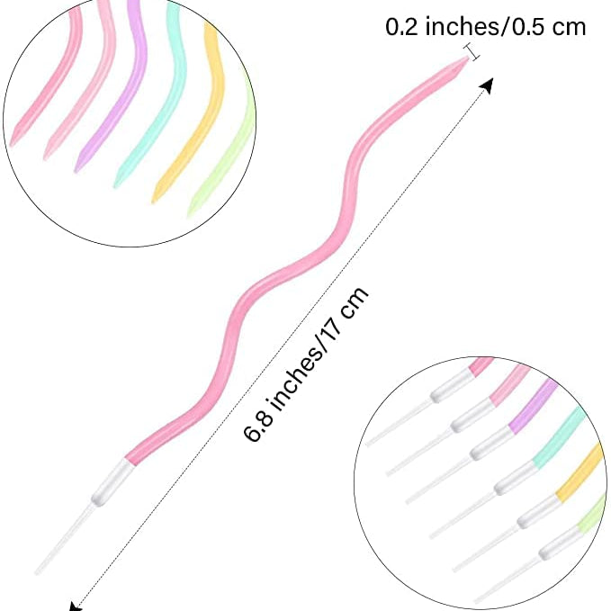 Pastel Rainbow Curvy Candles - Pack of 6 THEME PARTIES Pretty UR Party