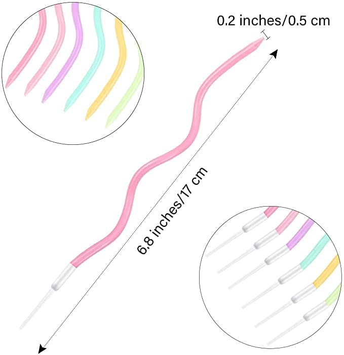 Pastel Rainbow Curvy Candles - Pack of 6 THEME PARTIES Pretty UR Party