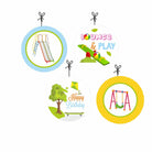 Play Ground Party Decorations Kit- 80 Pieces Combo pack BIRTHDAYS Pretty UR Party