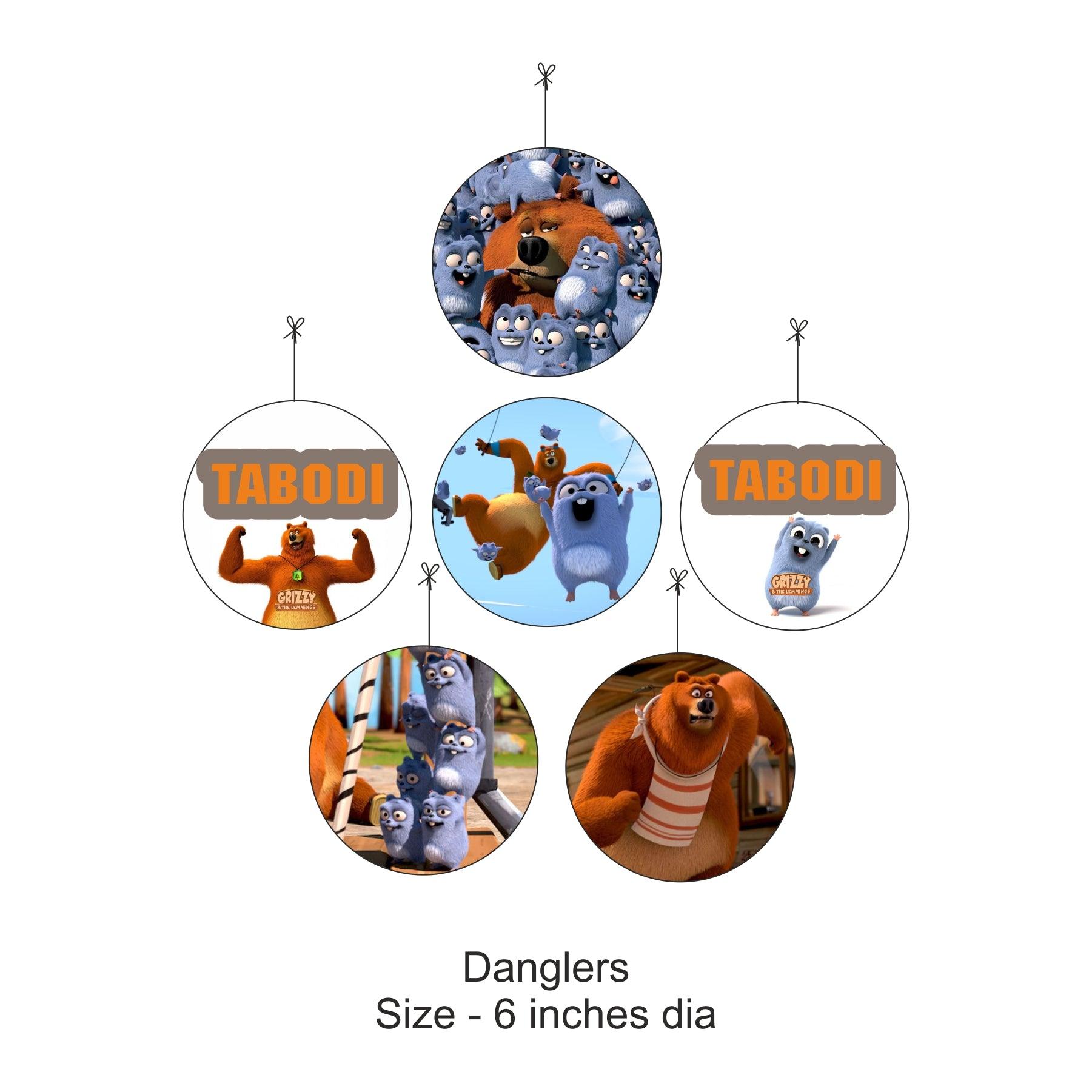 Grizzy and the Lemmings theme Party Decorations Kit - 80 Pieces combo pack PACKAGES Pretty UR Party