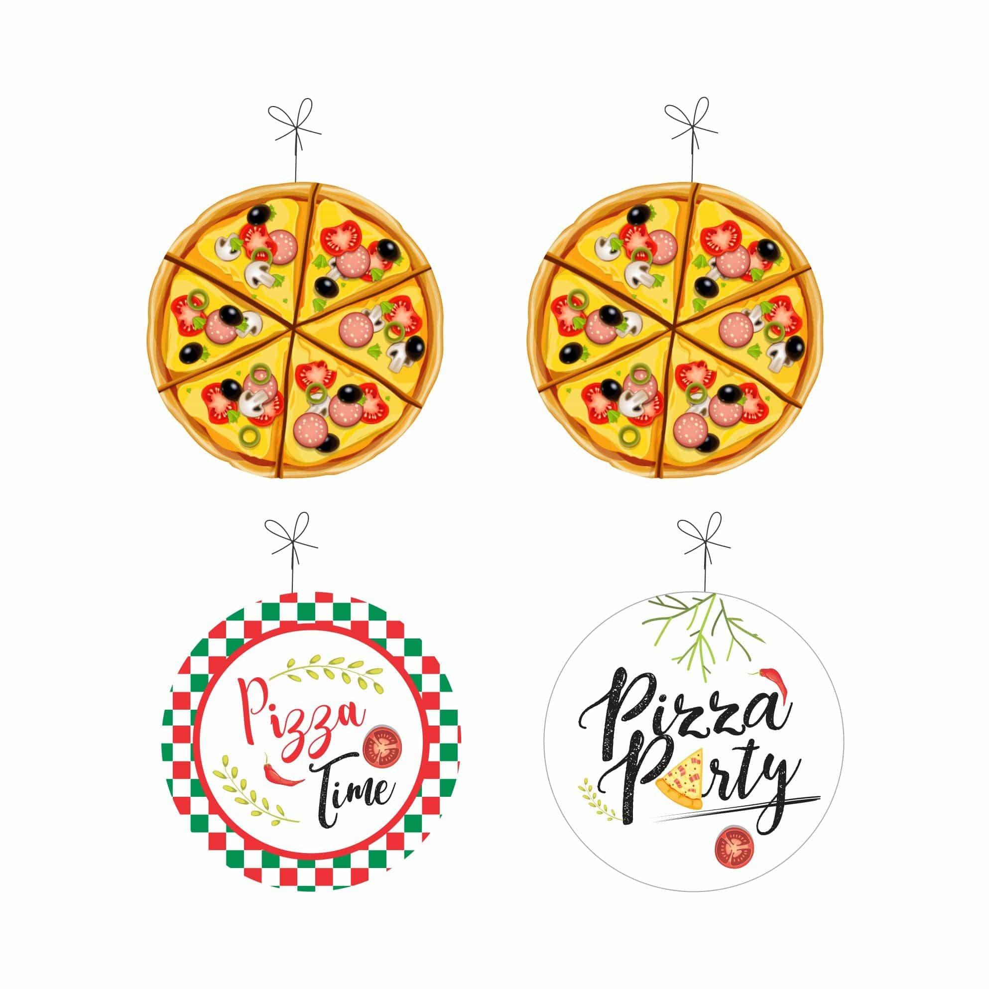 Pizza Party Decorations Kit - 80 Pieces Combo Pack BIRTHDAYS Pretty UR Party