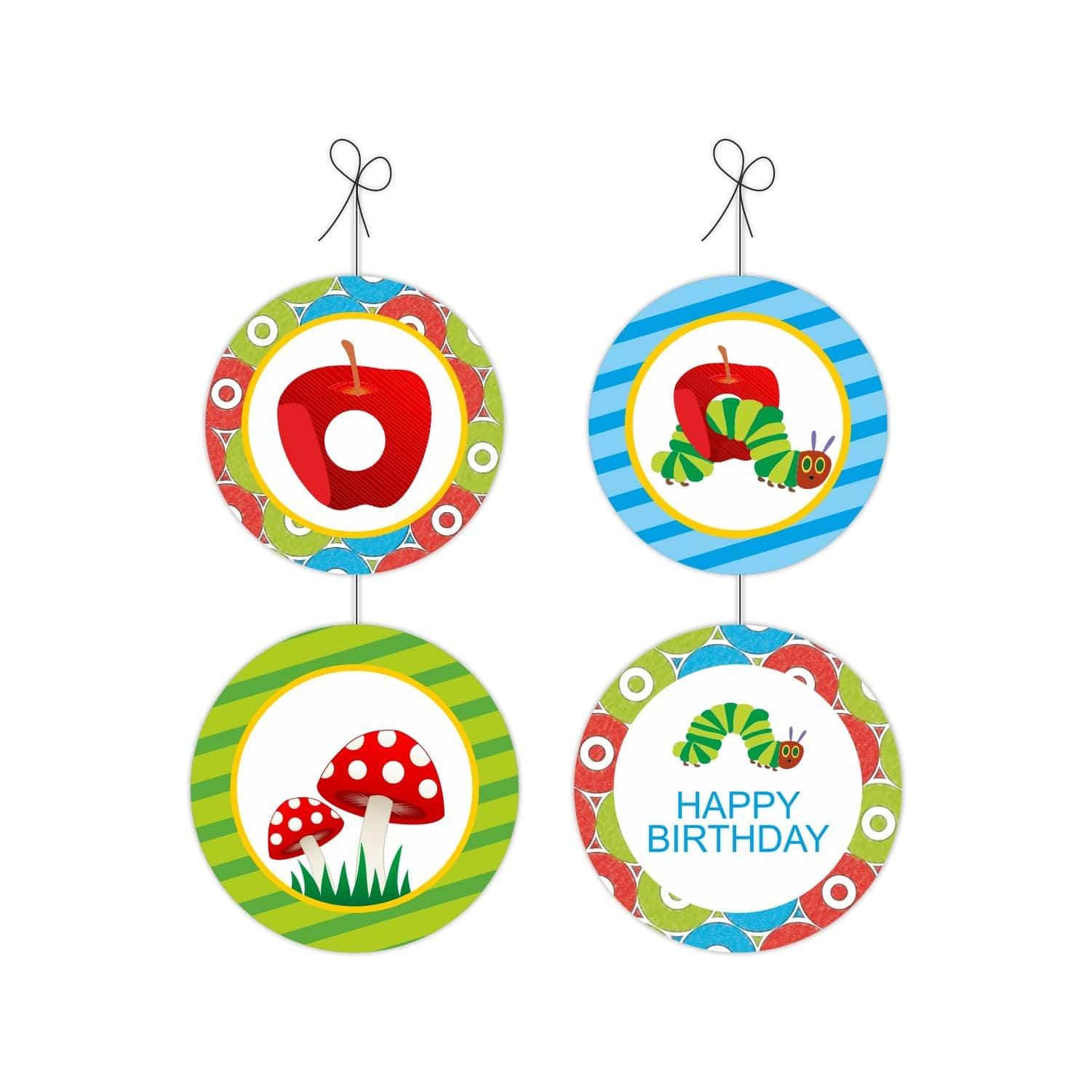 The Hungry Caterpillar Decorations Package - 70 pieces Combo BIRTHDAYS Pretty UR Party