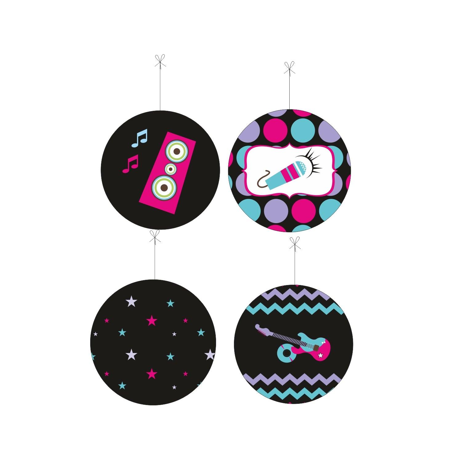 Girly Rockstar Party Decorations Kit - 80 Pieces Combo Pack BIRTHDAYS Pretty UR Party