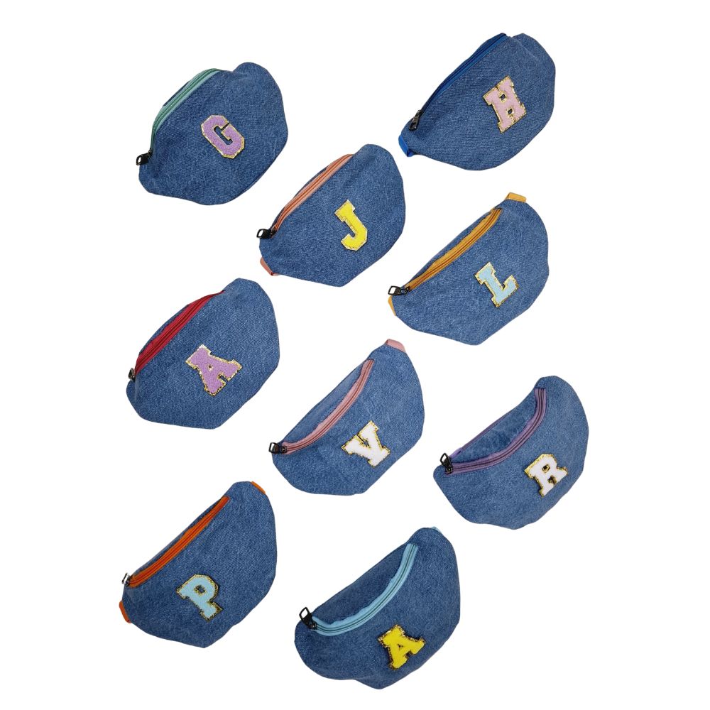 Personalised Denim Waist Bags RETURN GIFTS PRETTY UR PARTY
