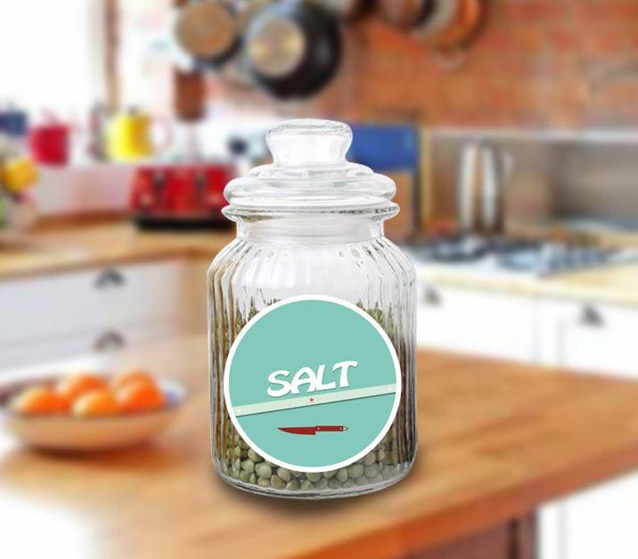 Personalized Colored with Knife Kitchen Label (Pack of 15) GIFT FOR ALL Pretty UR Party