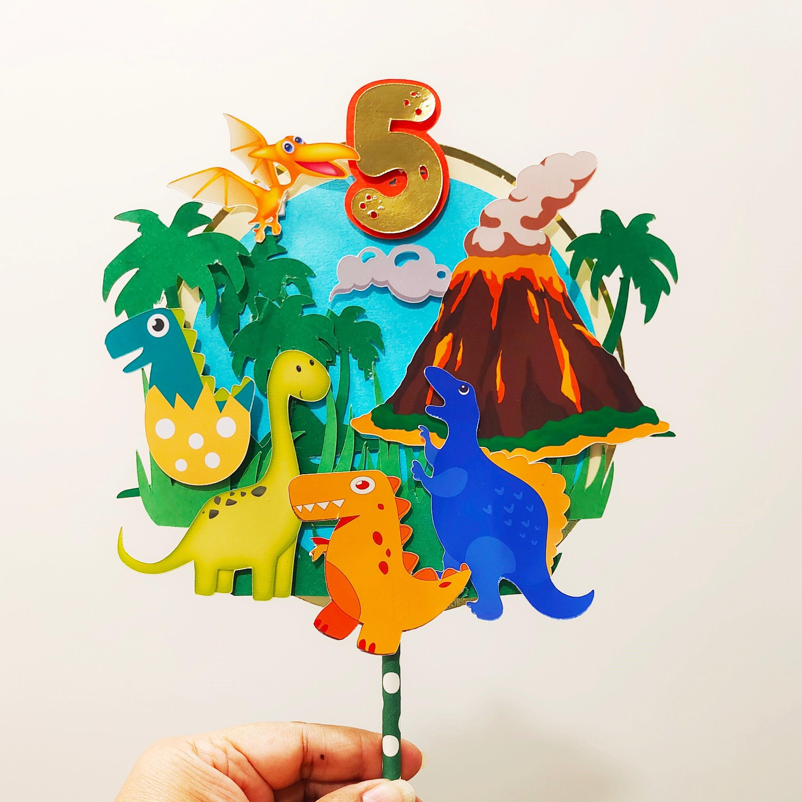 Dinosaur Cake Topper HANDCRAFTED Pretty UR Party