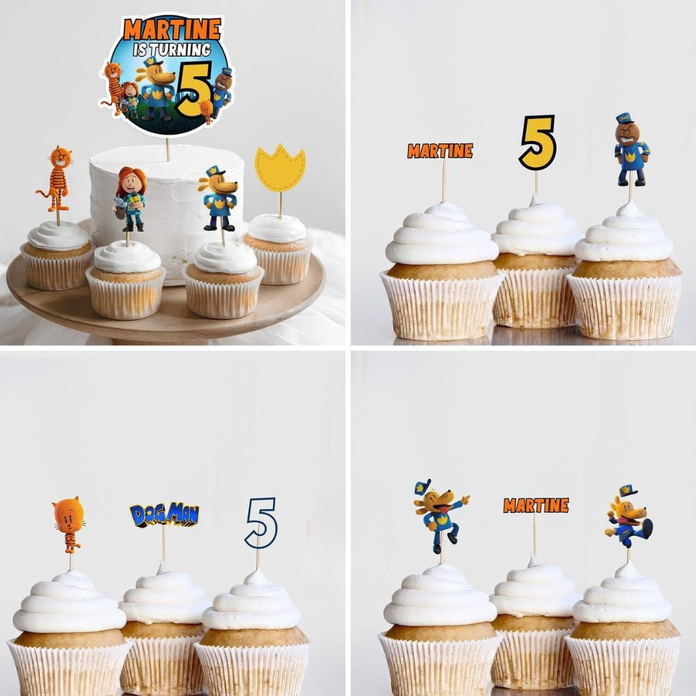 DogMan Theme Cupcake Toppers DogMan Theme Cupcake Toppers