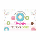 Donut Theme Backdrop PERSONALISED Pretty UR Party