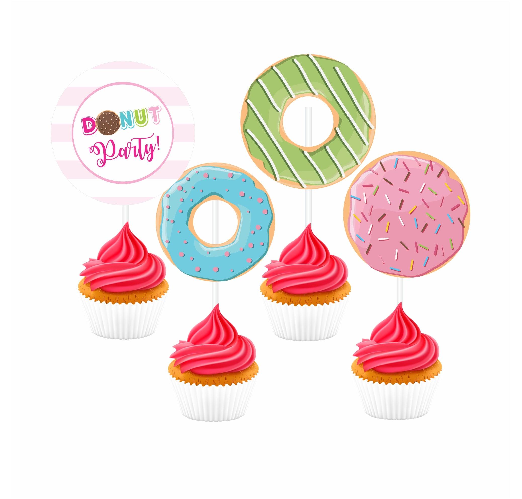 Donut Theme Cupcake / Food Toppers THEME PARTIES Pretty UR Party