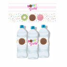 Donut Theme Water Bottle Labels THEME PARTIES Pretty UR Party