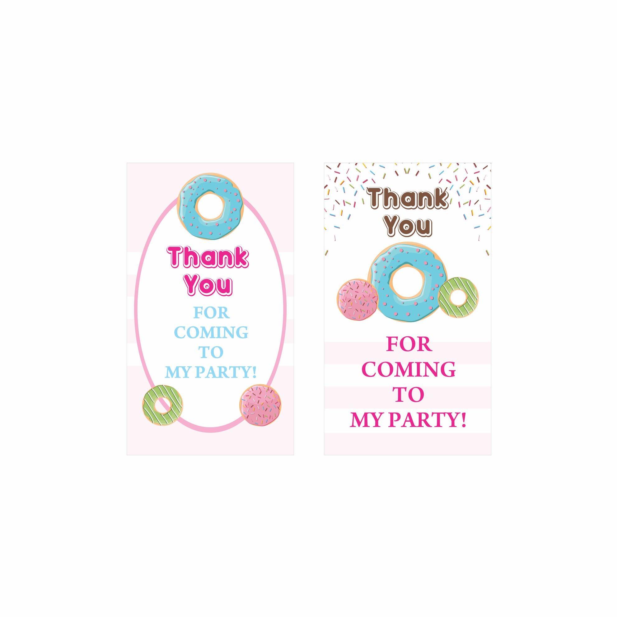 Donut Theme Thank you Tags THEME PARTIES Pretty UR Party