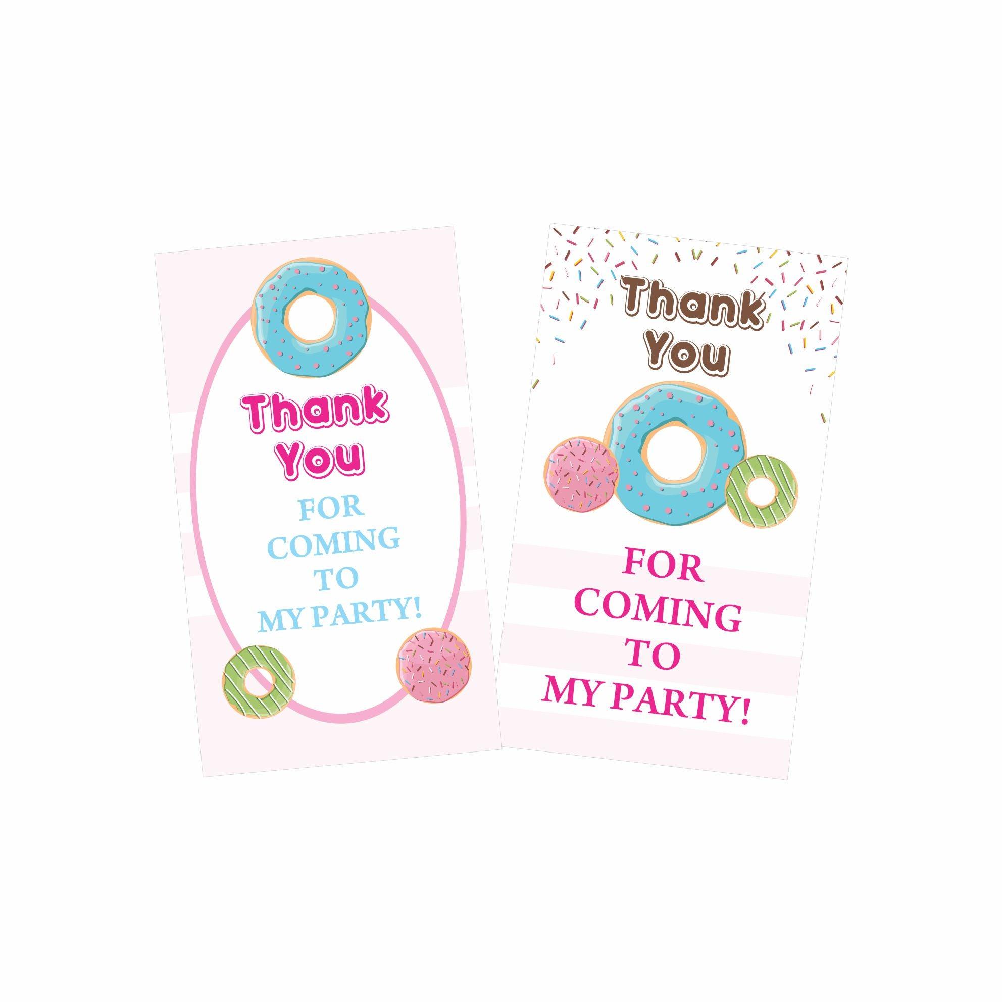 Donut Theme Thank you Tags THEME PARTIES Pretty UR Party