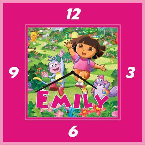 Personalised Dora The Explorer Clock THEME PARTIES Pretty UR Party