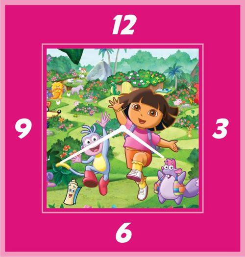 Personalised Dora The Explorer Clock THEME PARTIES Pretty UR Party