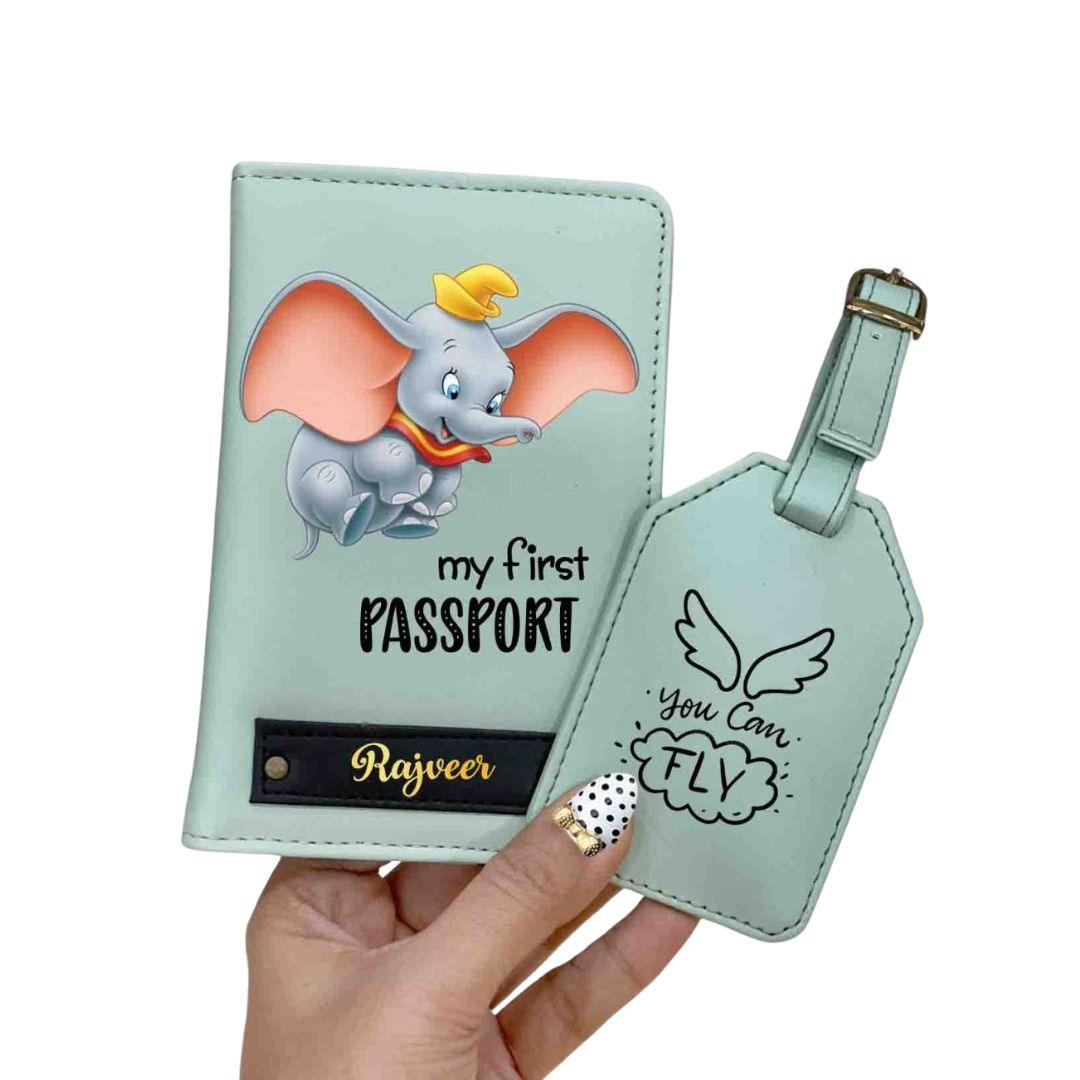 Elephant Passport cover and Bag Tag Combo RETURN GIFTS Pretty UR Party