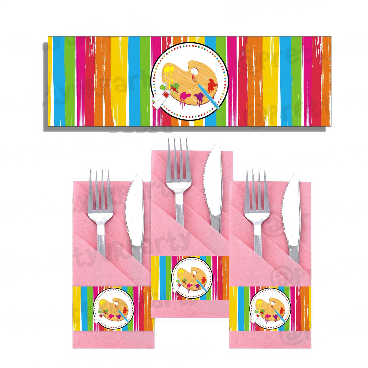 Art & Craft Party Napkin Rings