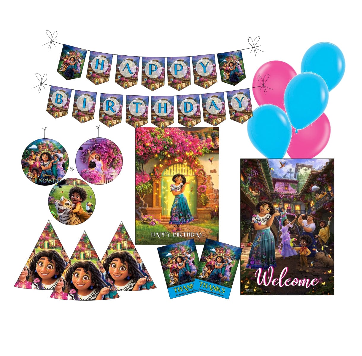 Disney Encanto theme Party Decorations Kit - 80 Pieces combo pack PACKAGES Pretty UR Party
