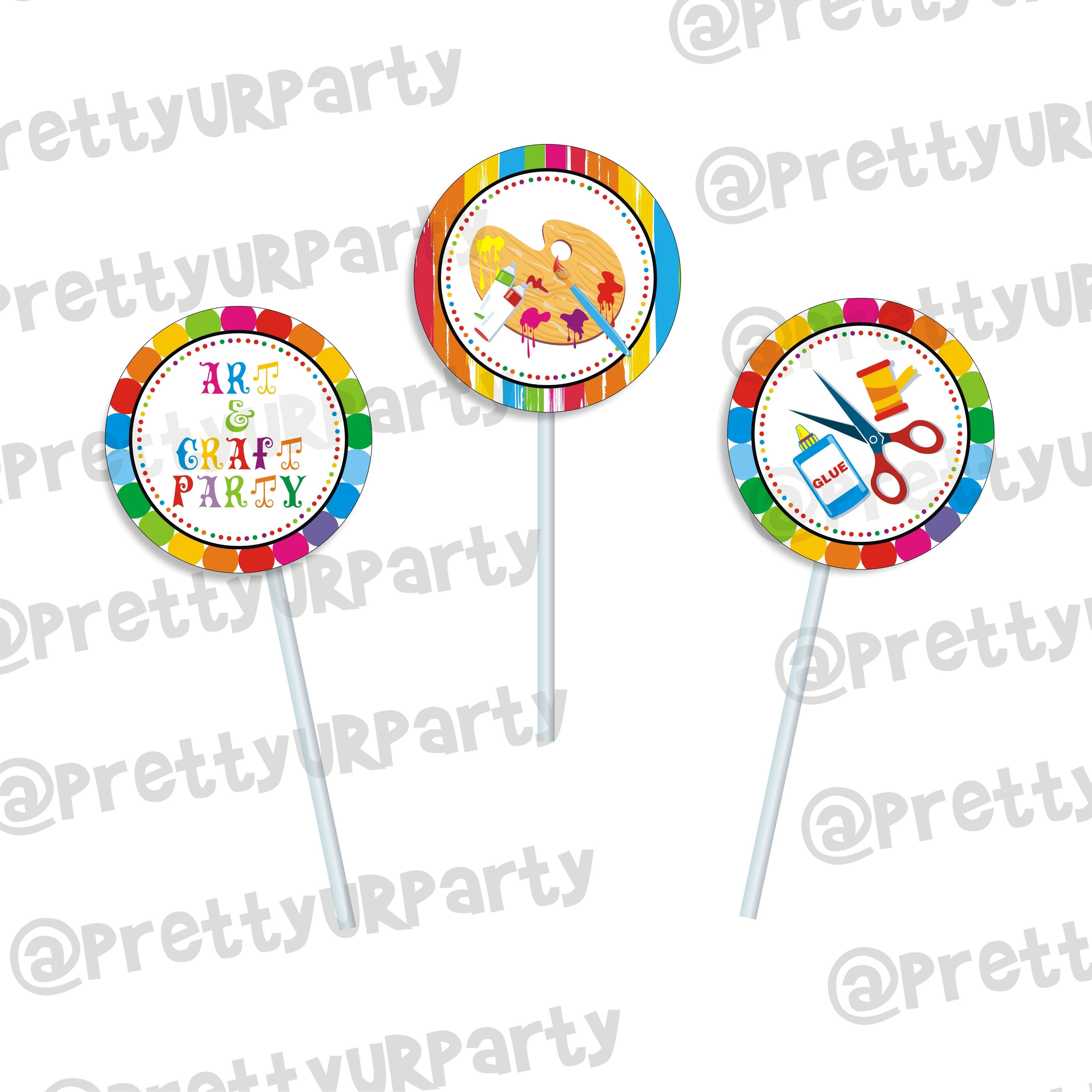 Art & Craft Party Cupcake / Food Toppers THEME PARTIES Pretty UR Party Default Title