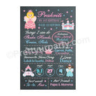 Fairy Princess Theme Chalkboard Poster PERSONALISED Pretty UR Party