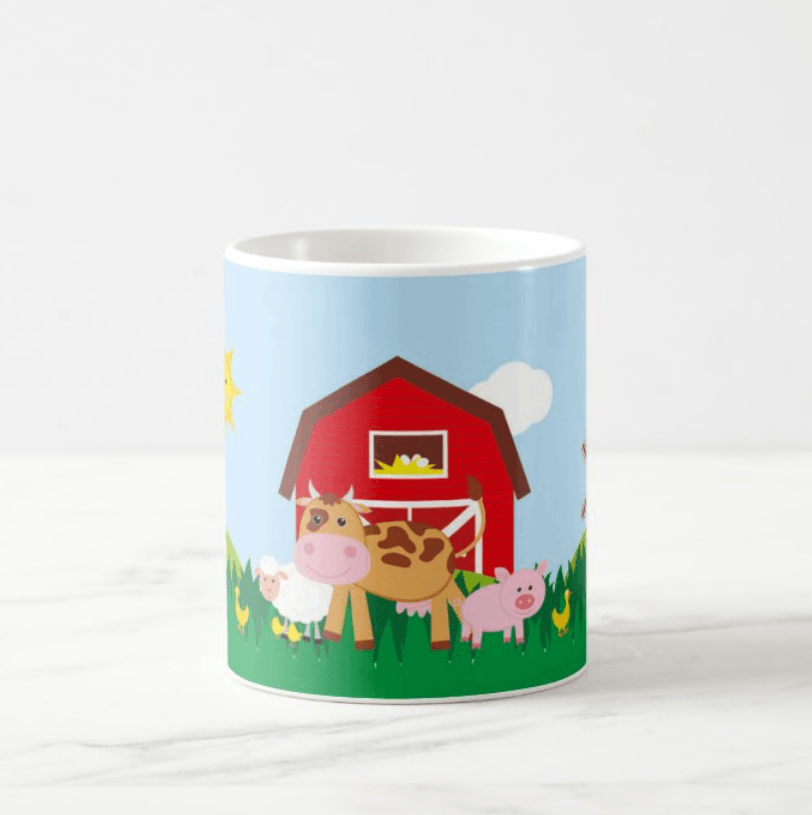 Personalised Farm Friends Mug THEME PARTIES Pretty UR Party