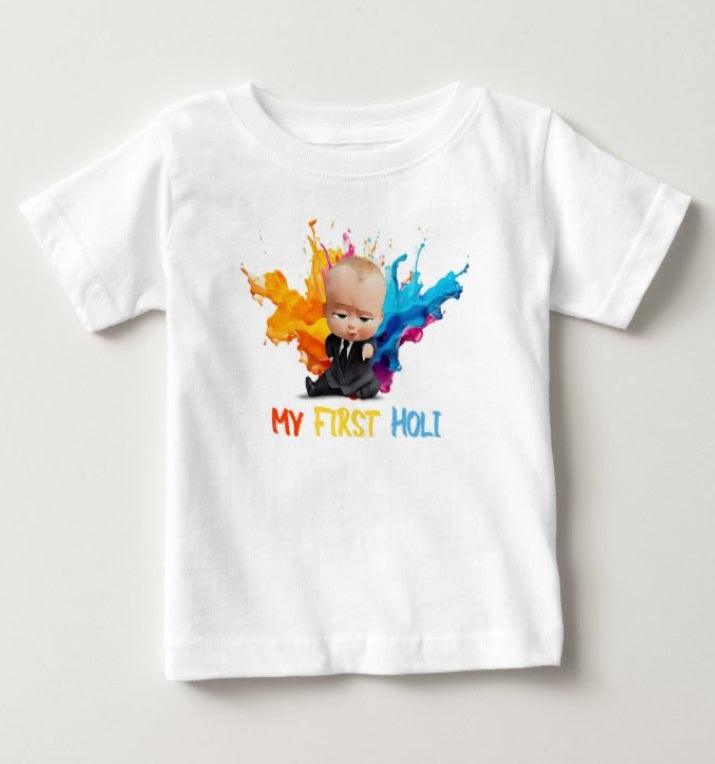 My first Holi T-shirt - Boy HOLI Pretty UR Party