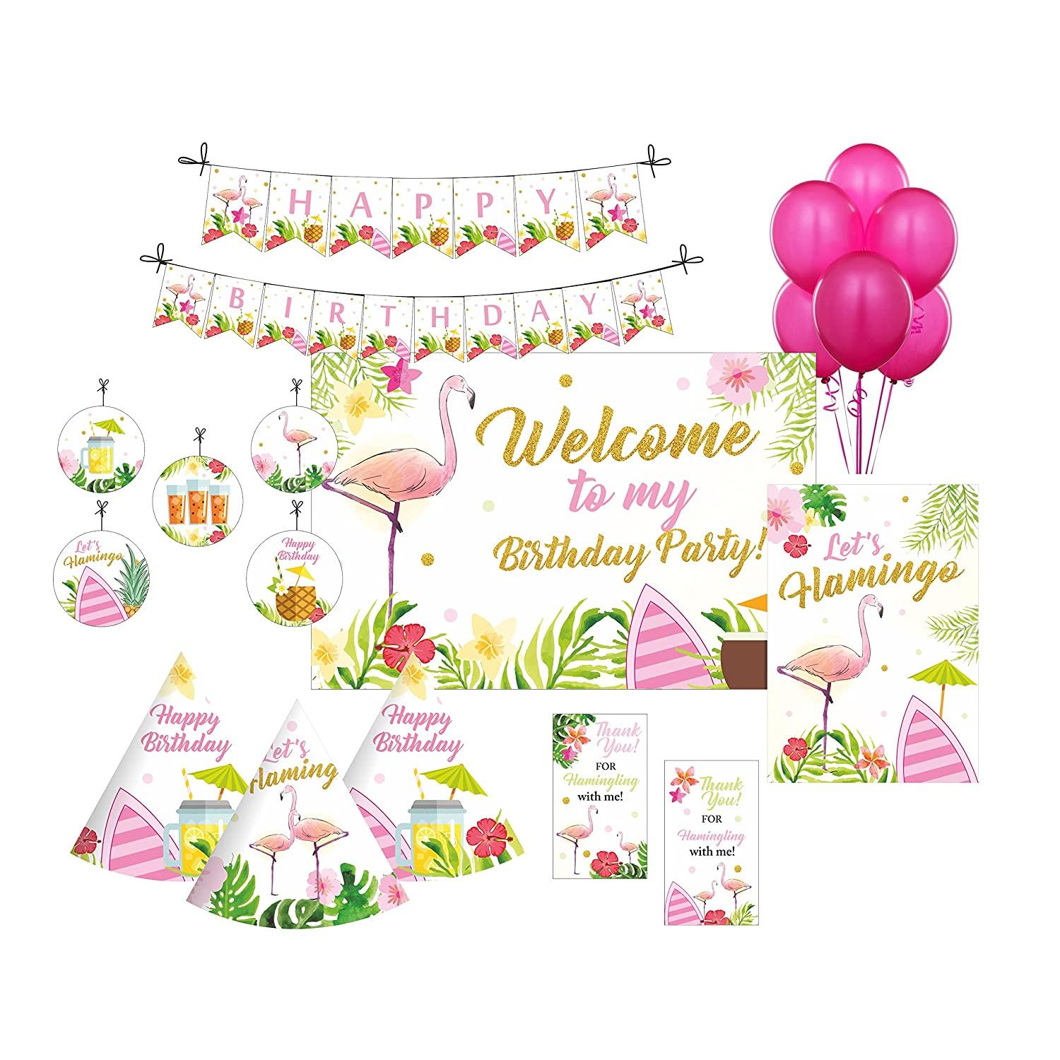 Flamingo Party Decorations Kit - 80 Pieces Combo pack PACKAGES Pretty UR Party