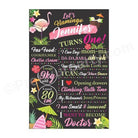 Flamingo Theme Chalkboard Poster PERSONALISED Pretty UR Party