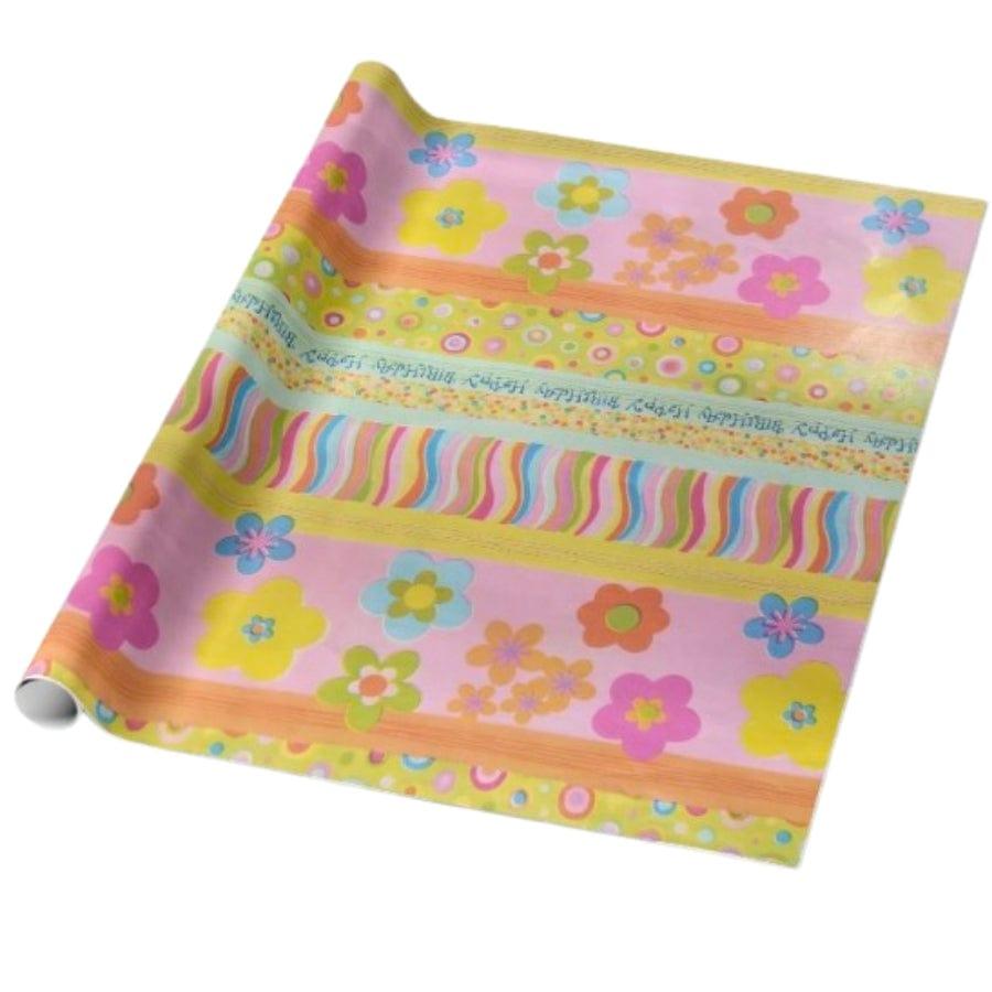 Pink floral Wrapping paper (pack of 5) RETURN GIFTS Pretty UR Party