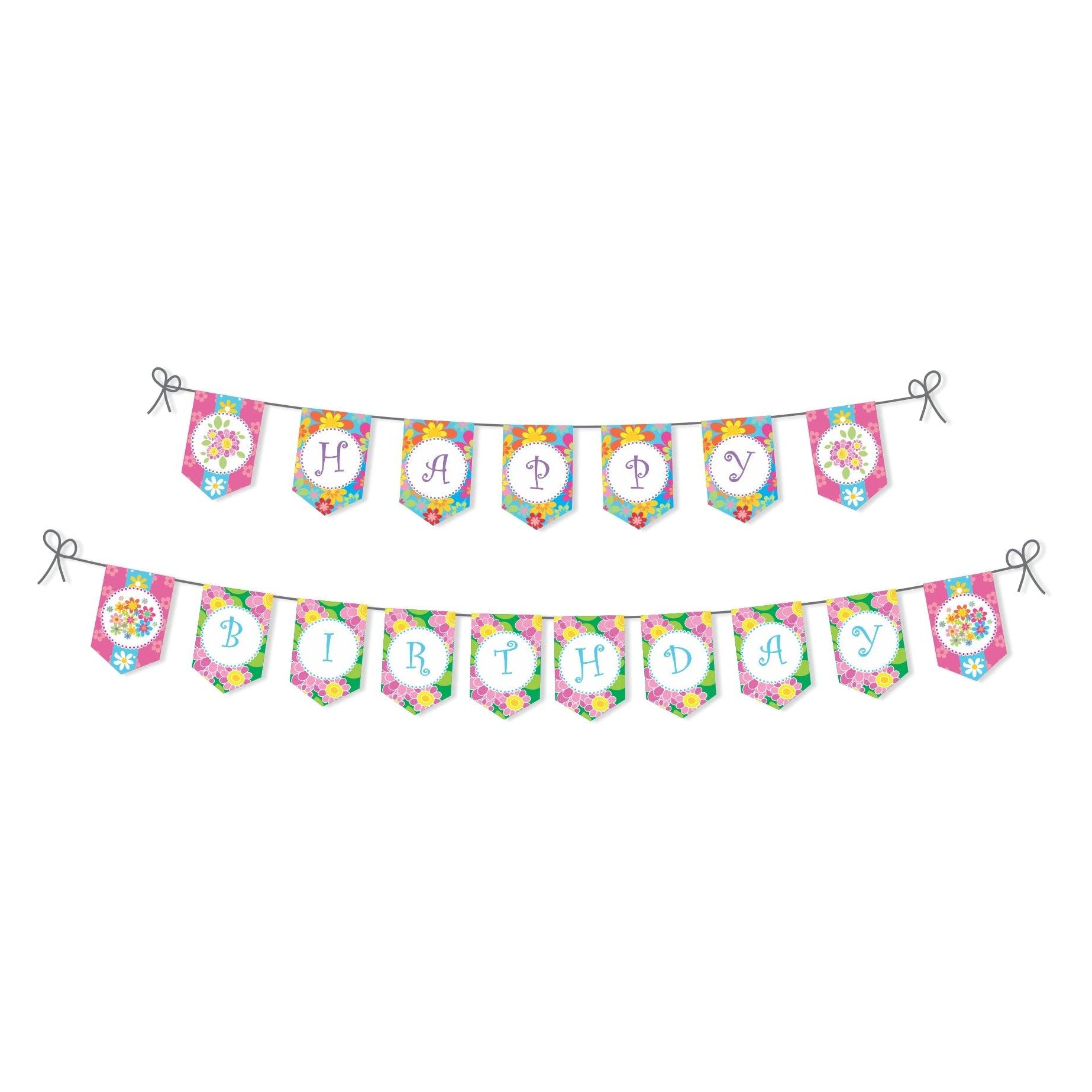 Flowers Theme Bunting THEME PARTIES Pretty UR Party