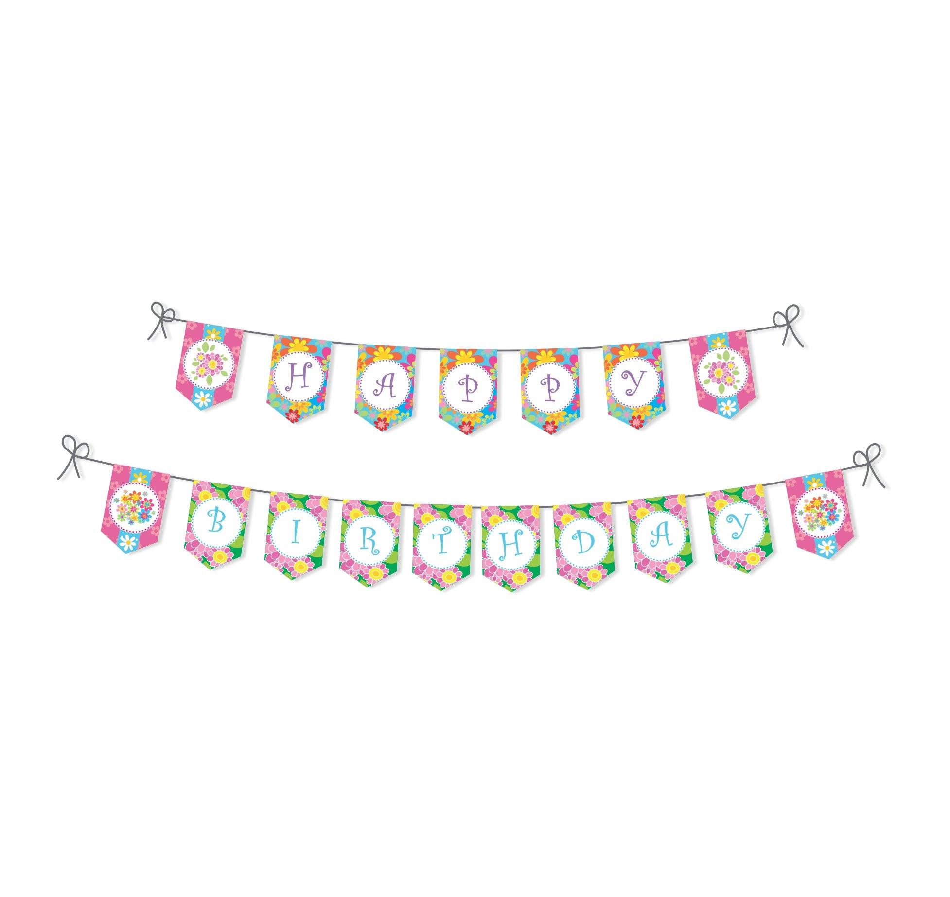 Flowers Theme Bunting THEME PARTIES Pretty UR Party