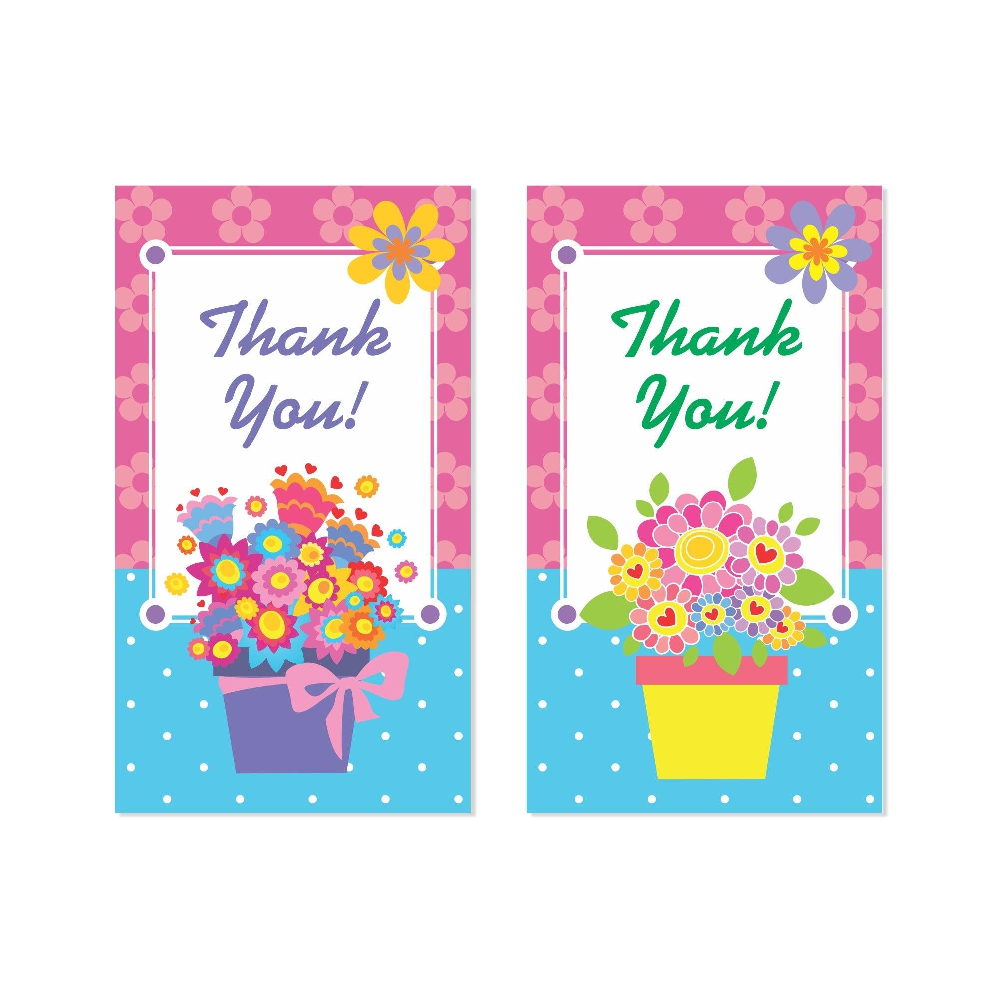 Flowers Theme Thank you Tags THEME PARTIES Pretty UR Party