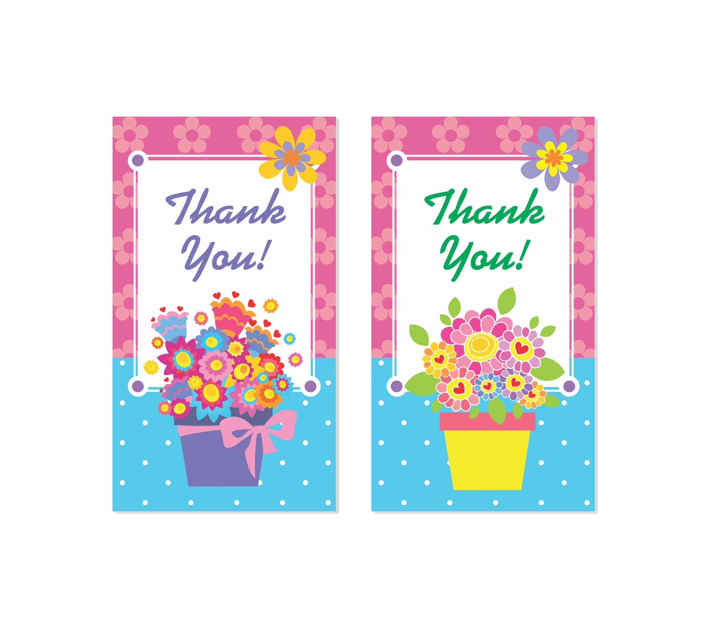 Flowers Theme Thank you Tags THEME PARTIES Pretty UR Party Flowers Theme Thank you Tags THEME PARTIES Pretty UR Party