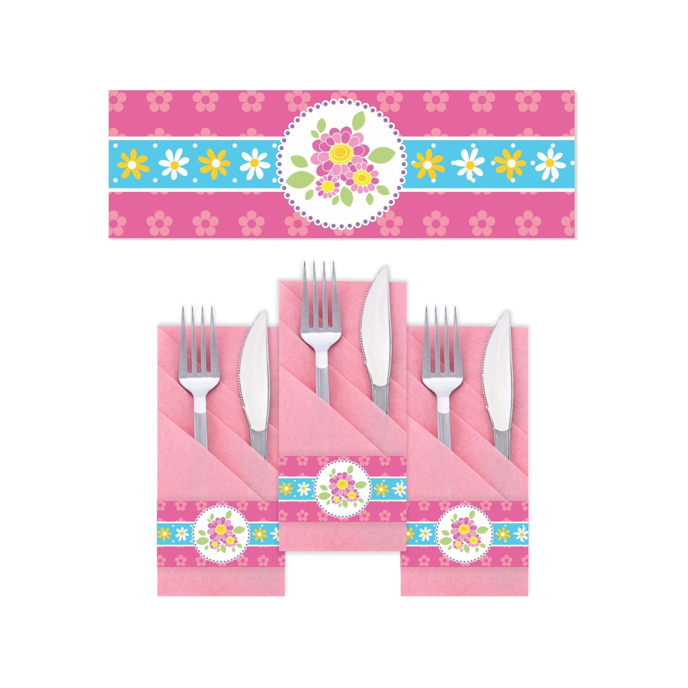 Flowers Napkin Rings THEME PARTIES Pretty UR Party