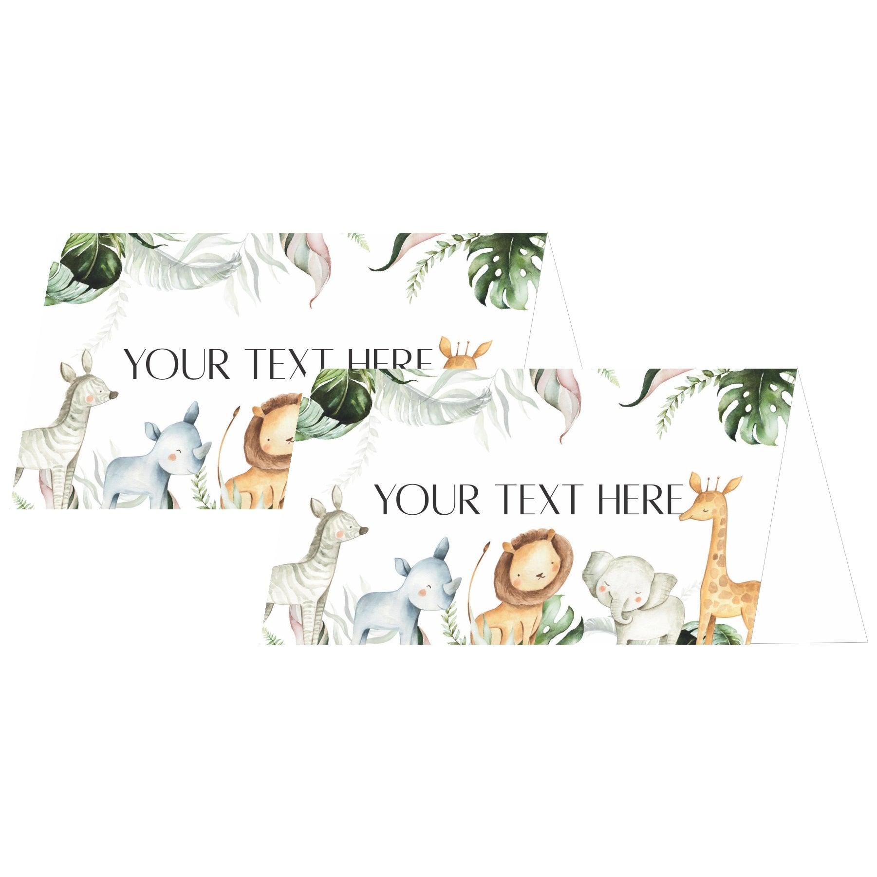 Wild One theme Food Labels / Buffet Table Cards - Pack of 12 THEME PARTIES Pretty UR Party