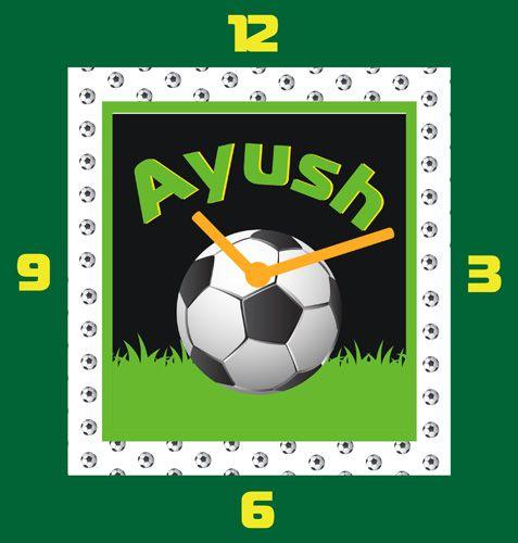 Personalised Football Clock THEME PARTIES Pretty UR Party