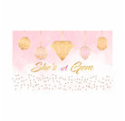 Gem and Glitter Theme Backdrop PERSONALISED Pretty UR Party