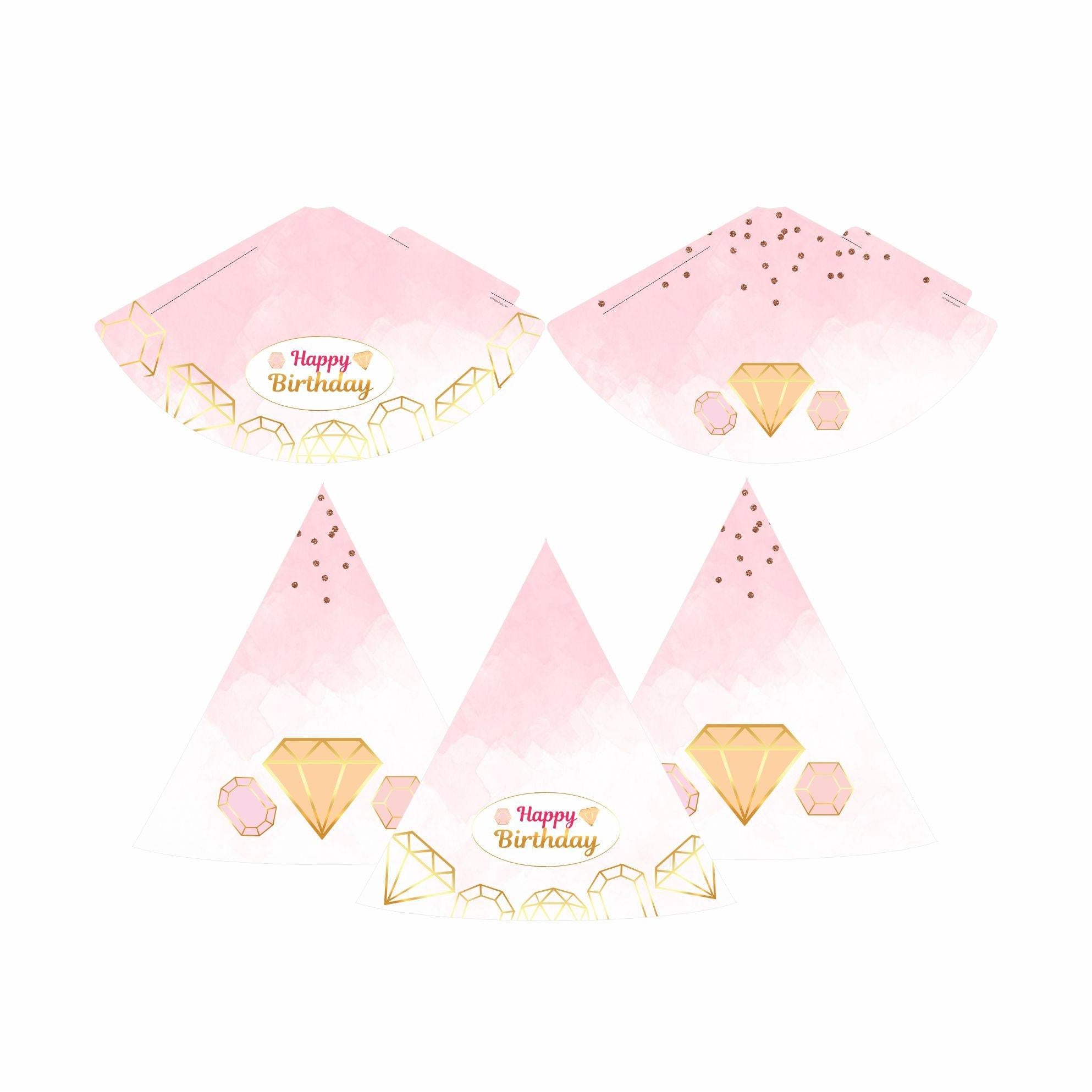 Gem and Glitter Theme Hats - Pack of 10 THEME PARTIES Pretty UR Party