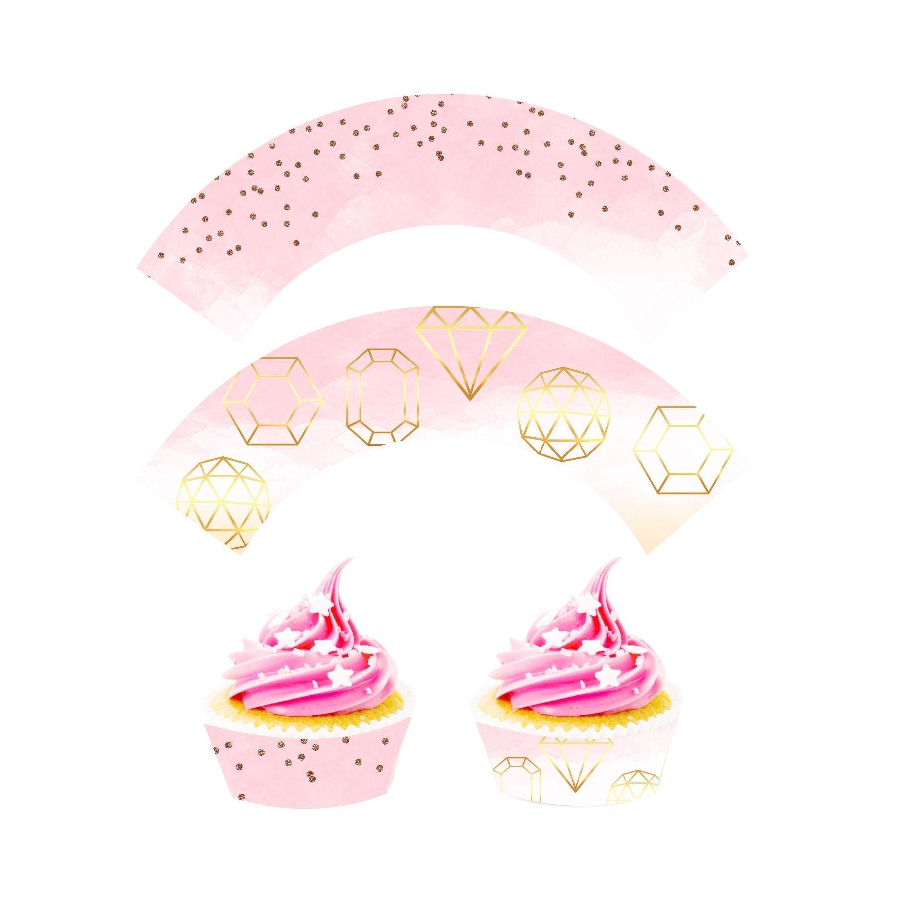Gem and Glitter Theme Cupcake Wrappers THEME PARTIES Pretty UR Party