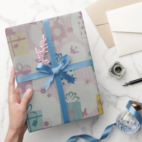 Pink Happy Birthday Wrapping Paper (Pack of 5) RETURN GIFTS Pretty UR Party