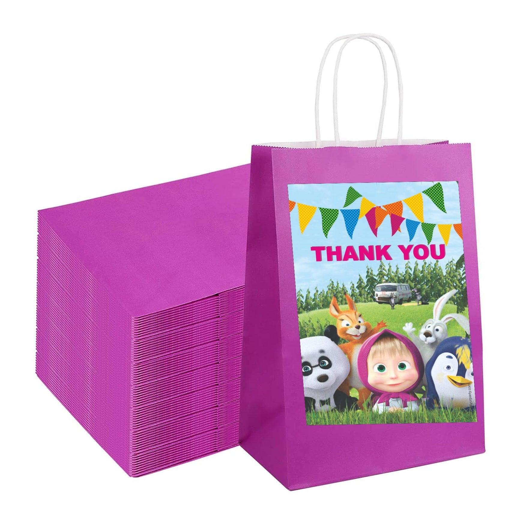 Masha and the Bear Gift bags - Pack of 10 ALL PARTY SUPPLIES Pretty UR Party