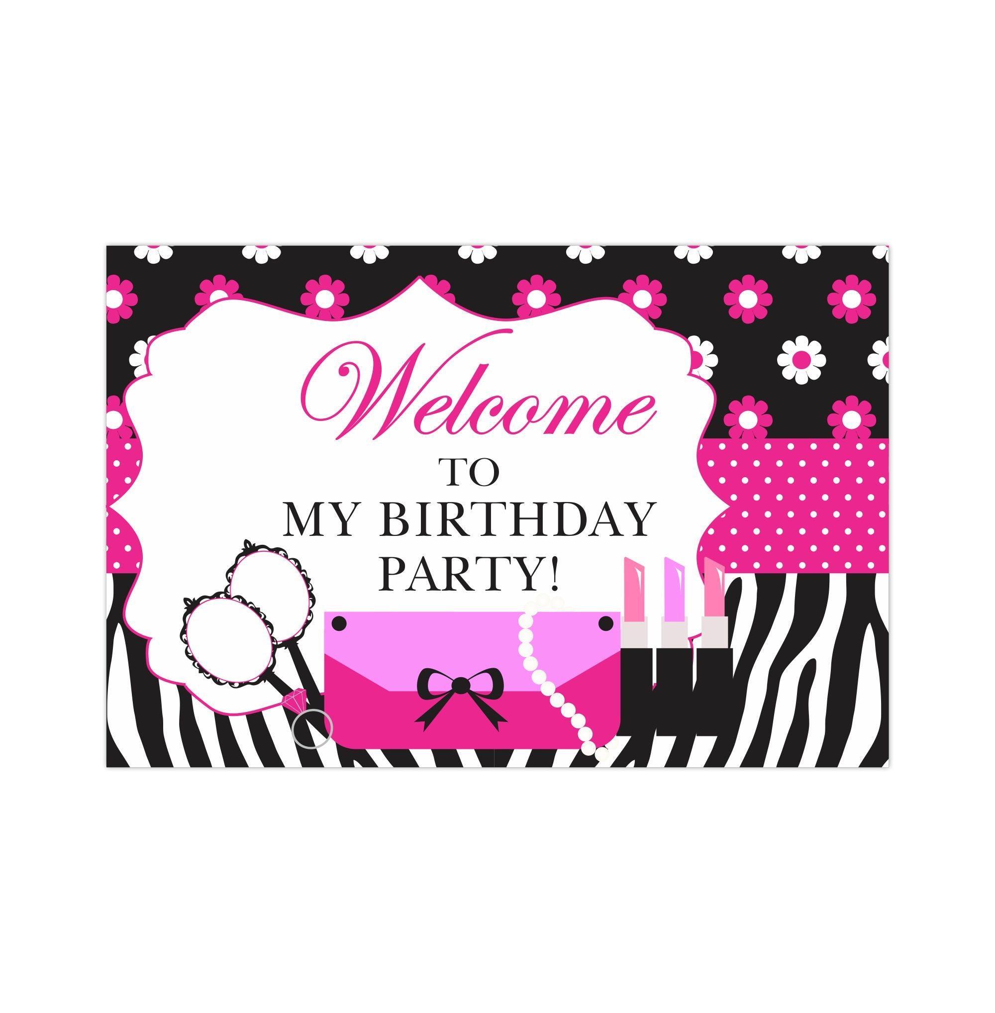 Glam Diva Entrance Banner / Door Sign THEME PARTIES Pretty UR Party