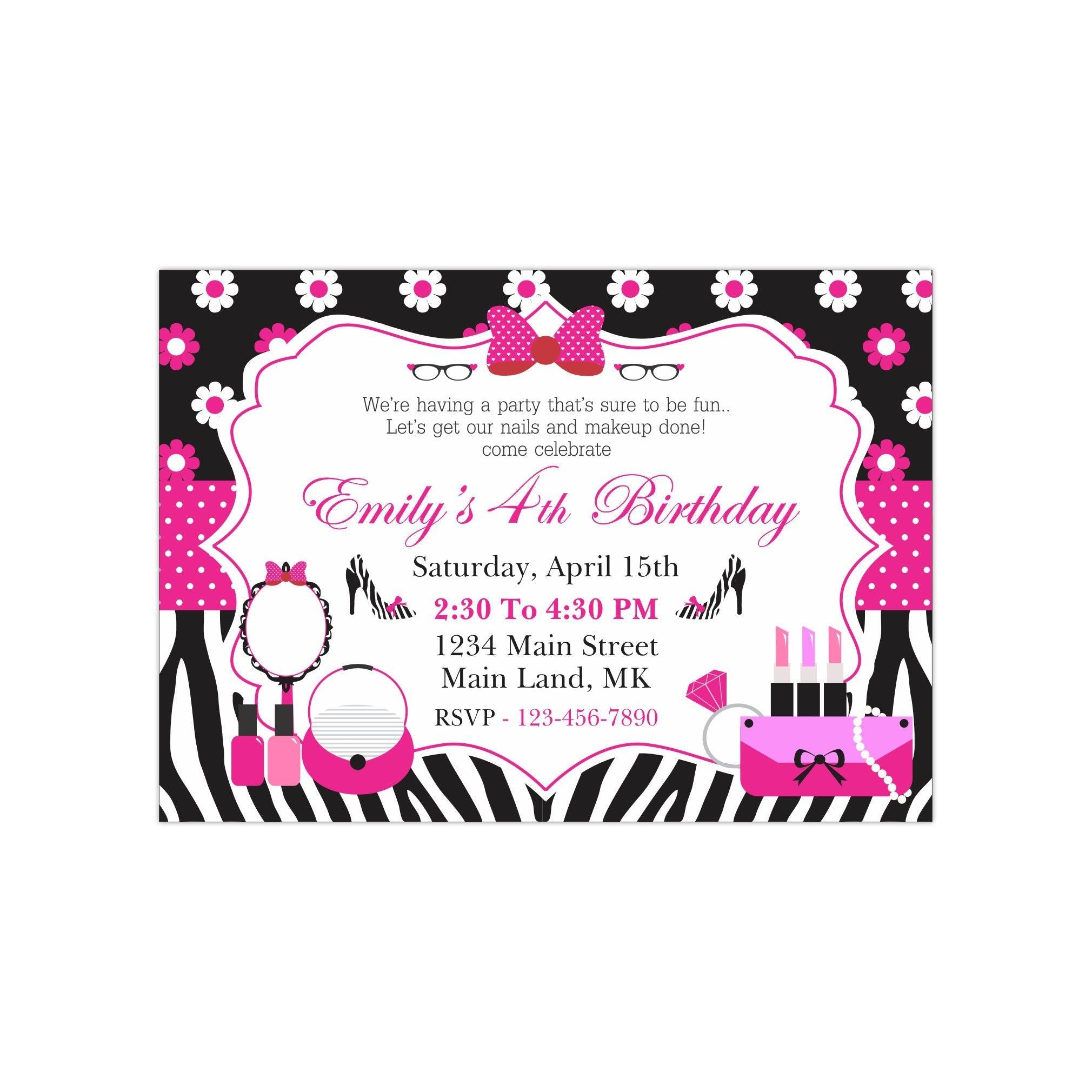 Glam Diva Invitations ALL PARTY SUPPLIES Pretty UR Party