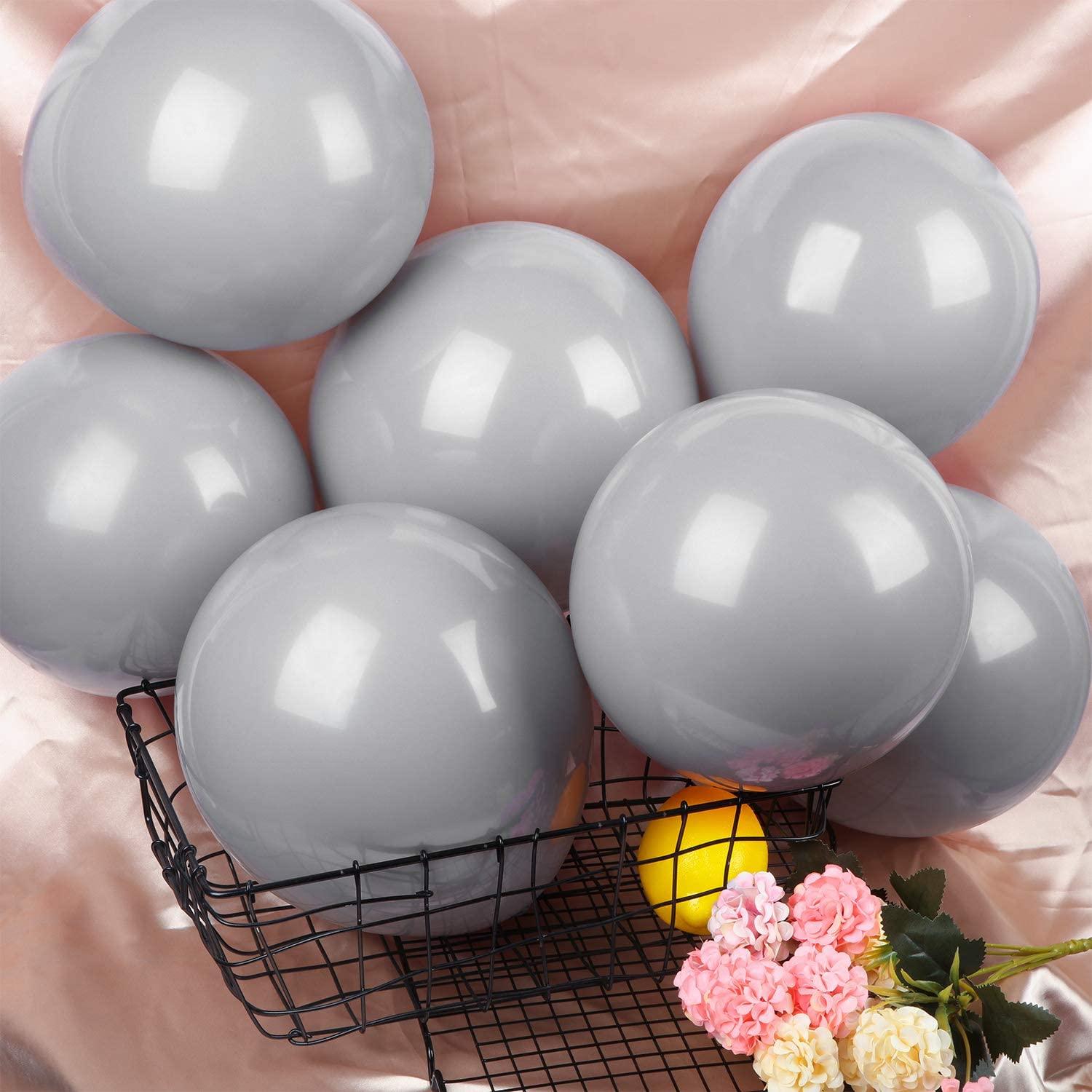 Gray Latex Balloon - Pack of 50 THEME PARTIES Pretty UR Party