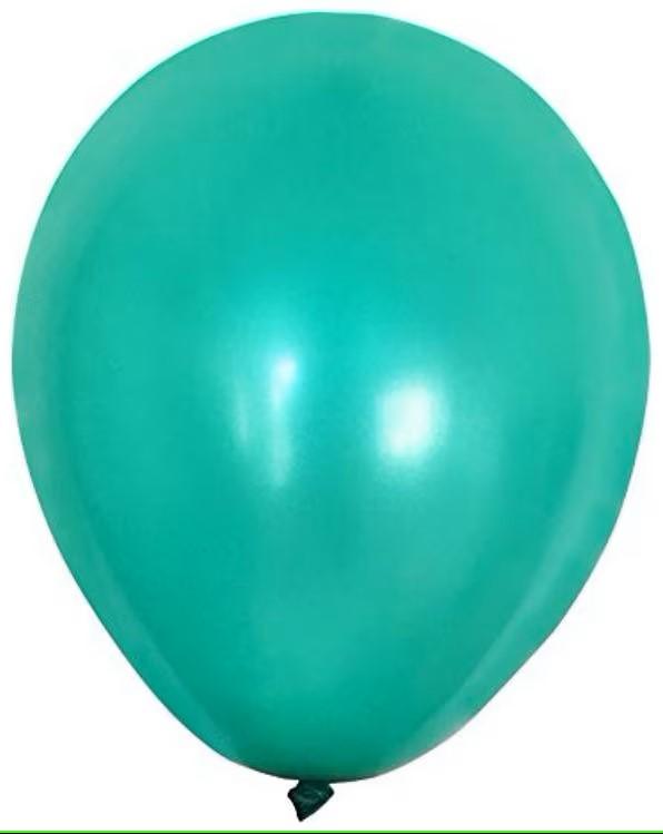 Green Metallic Latex Balloon - Pack of 50 BALLOONS Pretty UR Party